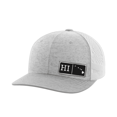 Hawaii Homegrown Hats Hat Greater Half Heather Grey/White Black Leatherette Hawaii